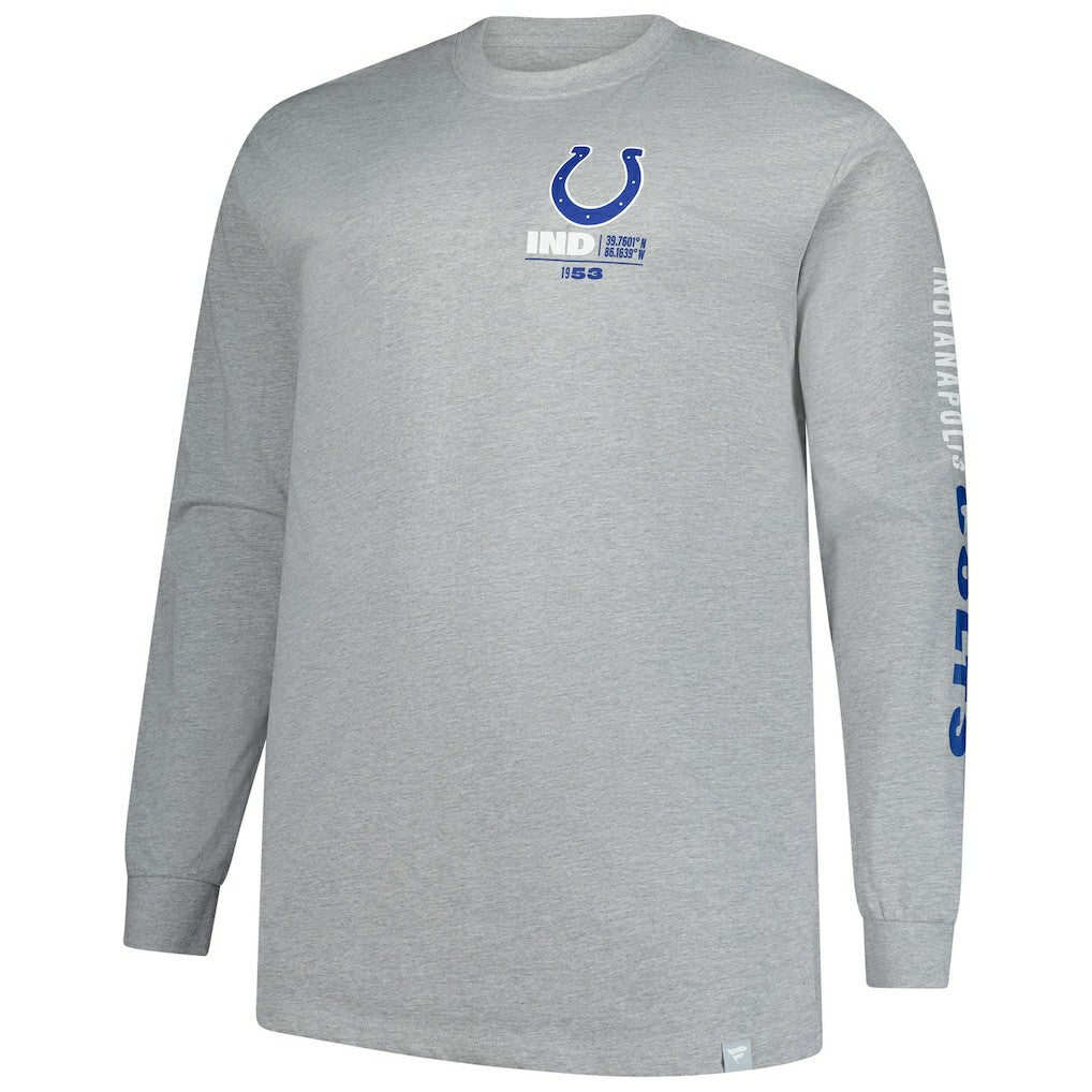 Indianapolis Colts Big & Tall Clock Management Legacy Long Sleeve T-Shirt | NFL Sale
