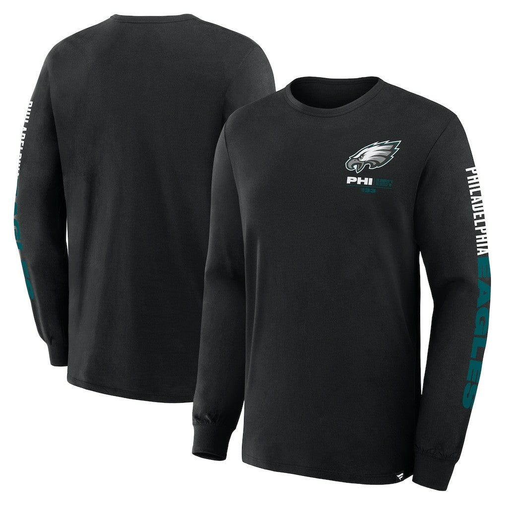 Philadelphia Eagles Big & Tall Clock Management Legacy Long Sleeve T-Shirt | NFL Discount
