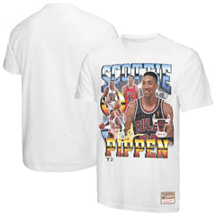 White Scottie Pippen Chicago Bulls Hardwood Classics Commemorative Player Collage T-Shirt sale | NBA