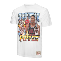 White Scottie Pippen Chicago Bulls Hardwood Classics Commemorative Player Collage T-Shirt sale | NBA