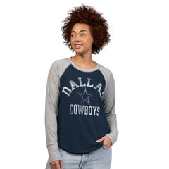 Dallas Cowboys G-III 4Her by Carl Banks Women's Waffle Knit Raglan Long-Sleeve T-Shirt | NFL On sale