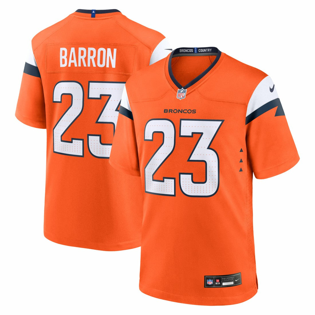 Denver Broncos Jahdae Barron  2025 NFL Draft First Round Pick Game Jersey | NFL Near me