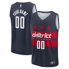 Navy Washington Wizards Fast Break Custom Jersey | NBA