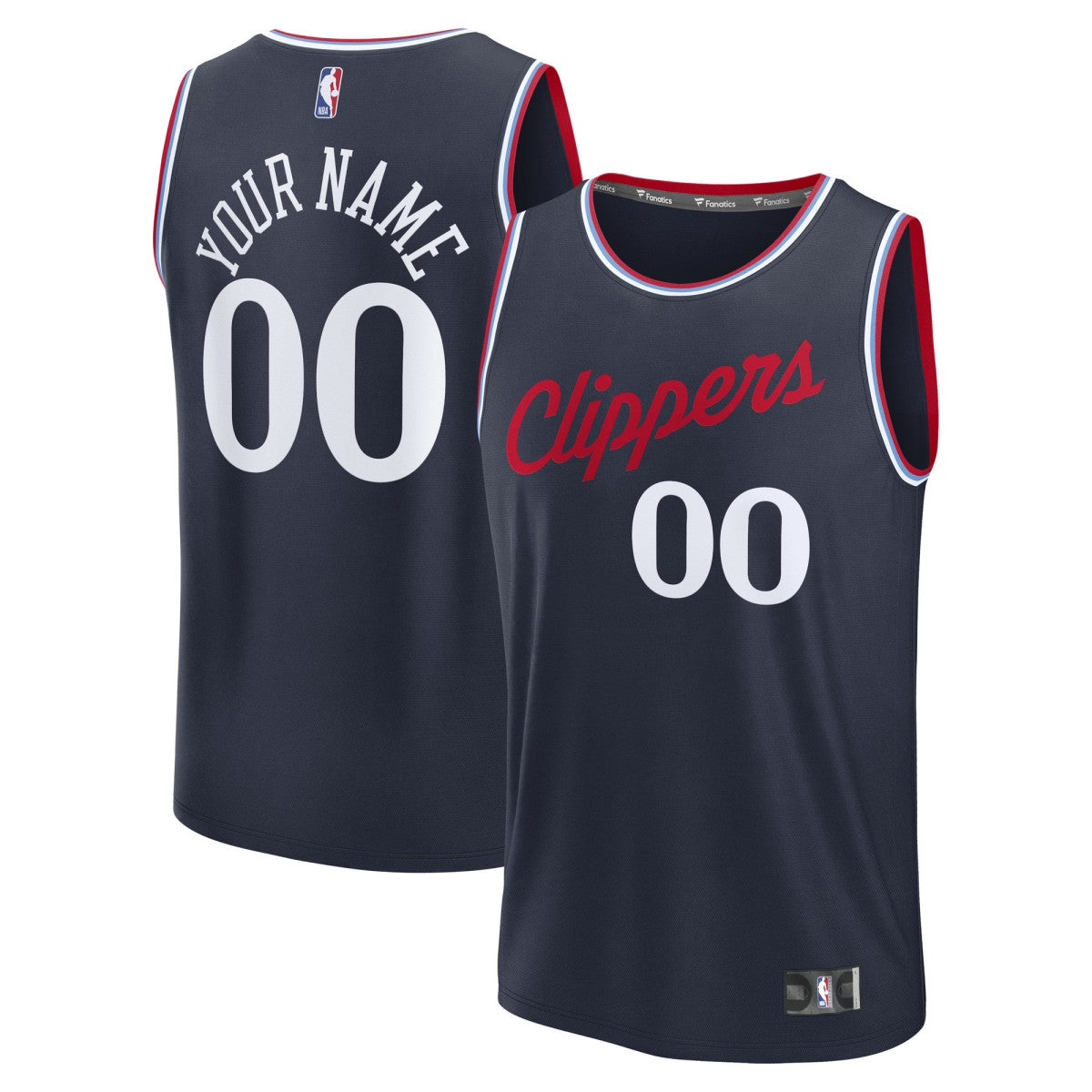 Navy LA Clippers Youth Fast Break Custom Replica Jersey | NBA