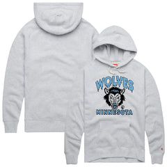 Ash Minnesota Timberwolves Homage Unisex Hometown Edition Tri-Blend Raglan Pullover Hoodie | NBA