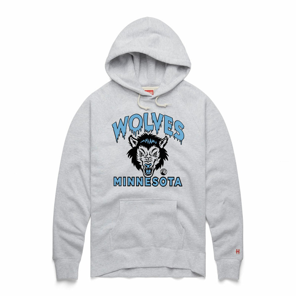 Ash Minnesota Timberwolves Homage Unisex Hometown Edition Tri-Blend Raglan Pullover Hoodie | NBA