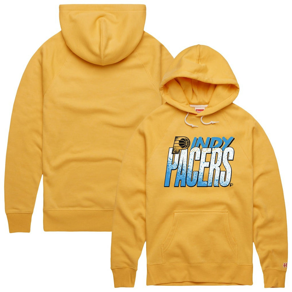 Gold Indiana Pacers Homage Unisex Hometown Edition Tri-Blend Raglan Pullover Hoodie | NBA