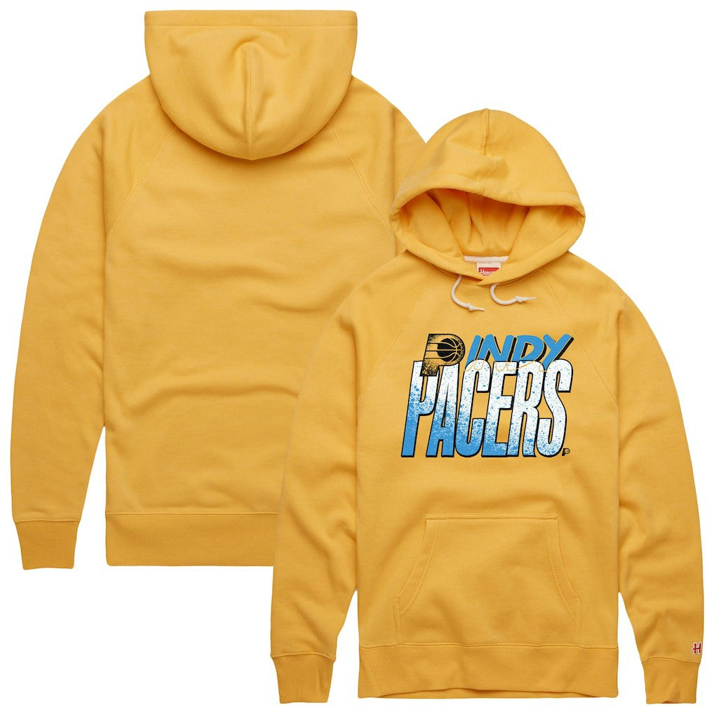 Gold Indiana Pacers Homage Unisex Hometown Edition Tri-Blend Raglan Pullover Hoodie | NBA