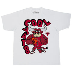 White Chicago Bulls Stadium Essentials NBA x Staycool Mascot Oversized T-Shirt sale | NBA