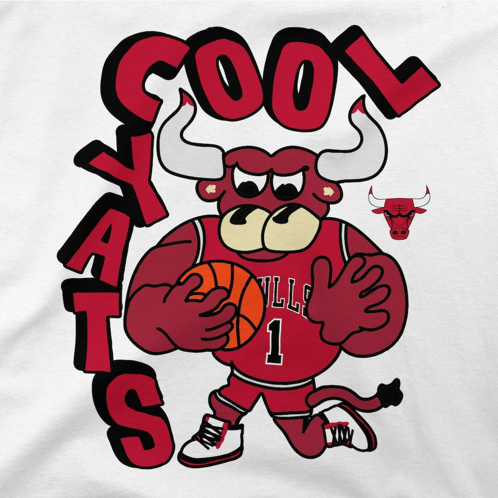 White Chicago Bulls Stadium Essentials NBA x Staycool Mascot Oversized T-Shirt sale | NBA