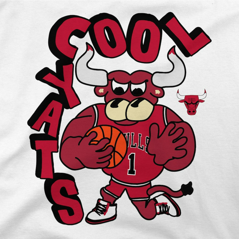 White Chicago Bulls Stadium Essentials NBA x Staycool Mascot Oversized T-Shirt sale | NBA