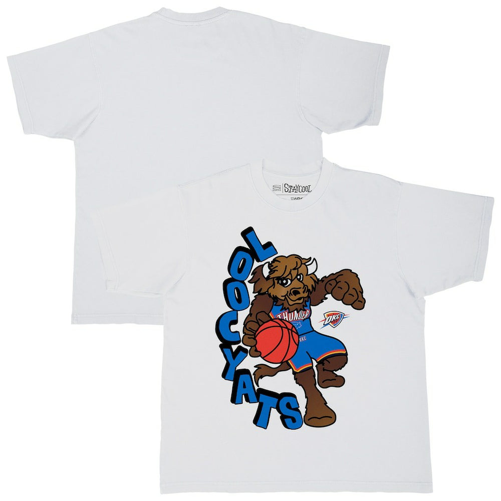 White Oklahoma City Thunder Stadium Essentials NBA x Staycool Mascot Oversized T-Shirt | NBA