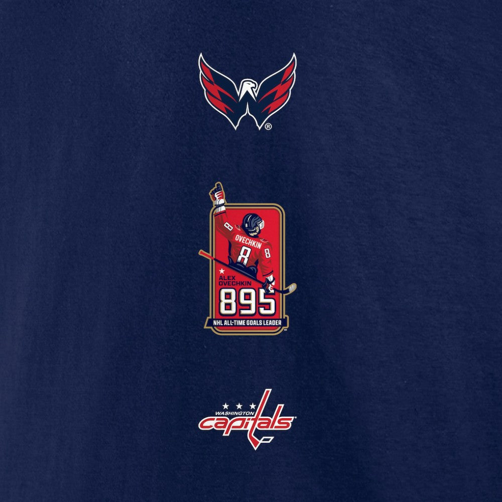 Alexander Ovechkin Washington Capitals Fanatics NHL All-Time Leading Goal Scorer Badges Long Sleeve T-Shirt -  NHL T-shirts