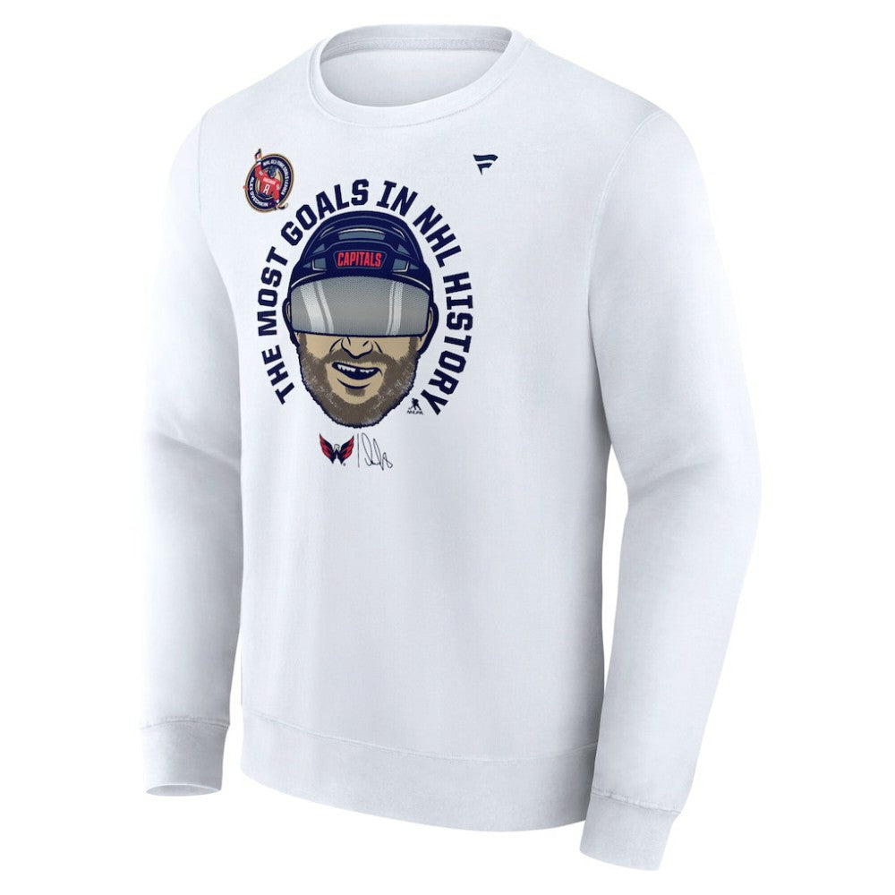 Alexander Ovechkin Washington Capitals Fanatics NHL All-Time Leading Goal Scorer GR8 Caricature Fleece Pullover Sweatshirt -  NHL Sweatshirts