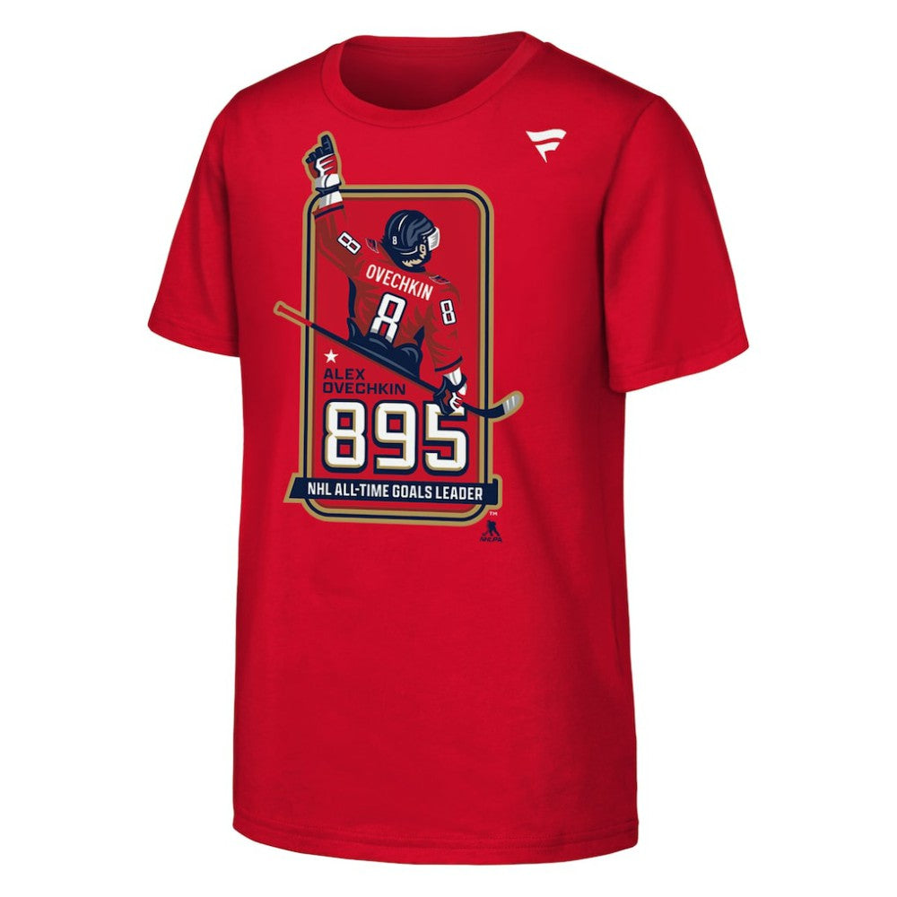 Alexander Ovechkin Washington Capitals Youth NHL All-Time Leading Goal Scorer Locker Room T-Shirt -  NHL T-shirts