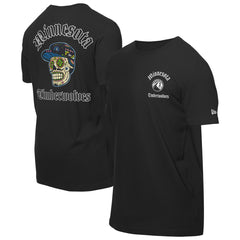 Black Minnesota Timberwolves Sugar Skulls T-Shirt | NBA