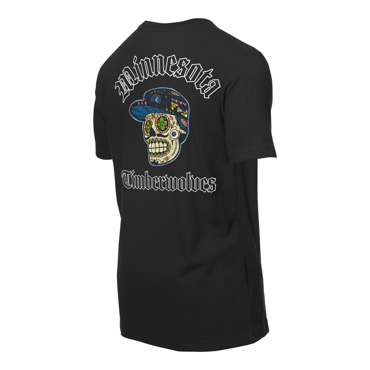 Black Minnesota Timberwolves Sugar Skulls T-Shirt | NBA