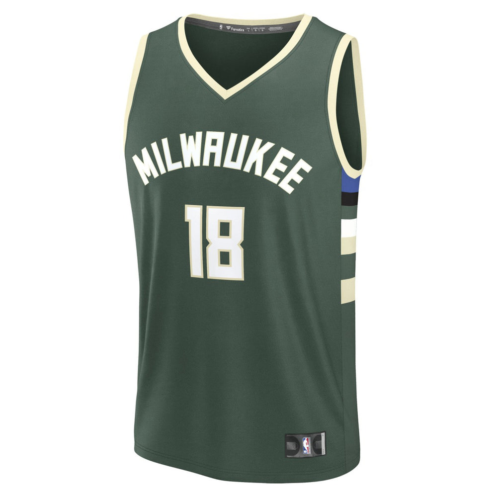 Hunter Green Kyle Kuzma Milwaukee Bucks Fast Break Replica Player Jersey | NBA