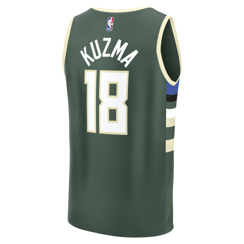 Hunter Green Kyle Kuzma Milwaukee Bucks Fast Break Replica Player Jersey | NBA