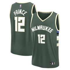 Hunter Green Taurean Prince Milwaukee Bucks Fast Break Replica Player Jersey | NBA