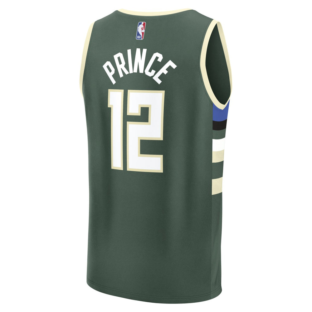 Hunter Green Taurean Prince Milwaukee Bucks Fast Break Replica Player Jersey | NBA