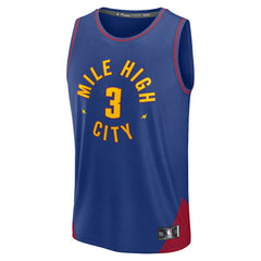 Blue Julian Strawther Denver Nuggets Fast Break Replica Player Jersey sale | NBA