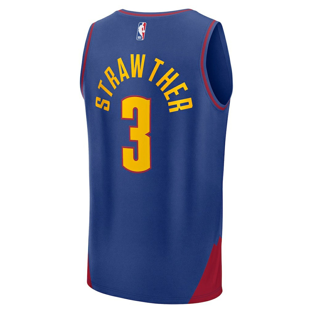 Blue Julian Strawther Denver Nuggets Fast Break Replica Player Jersey sale | NBA