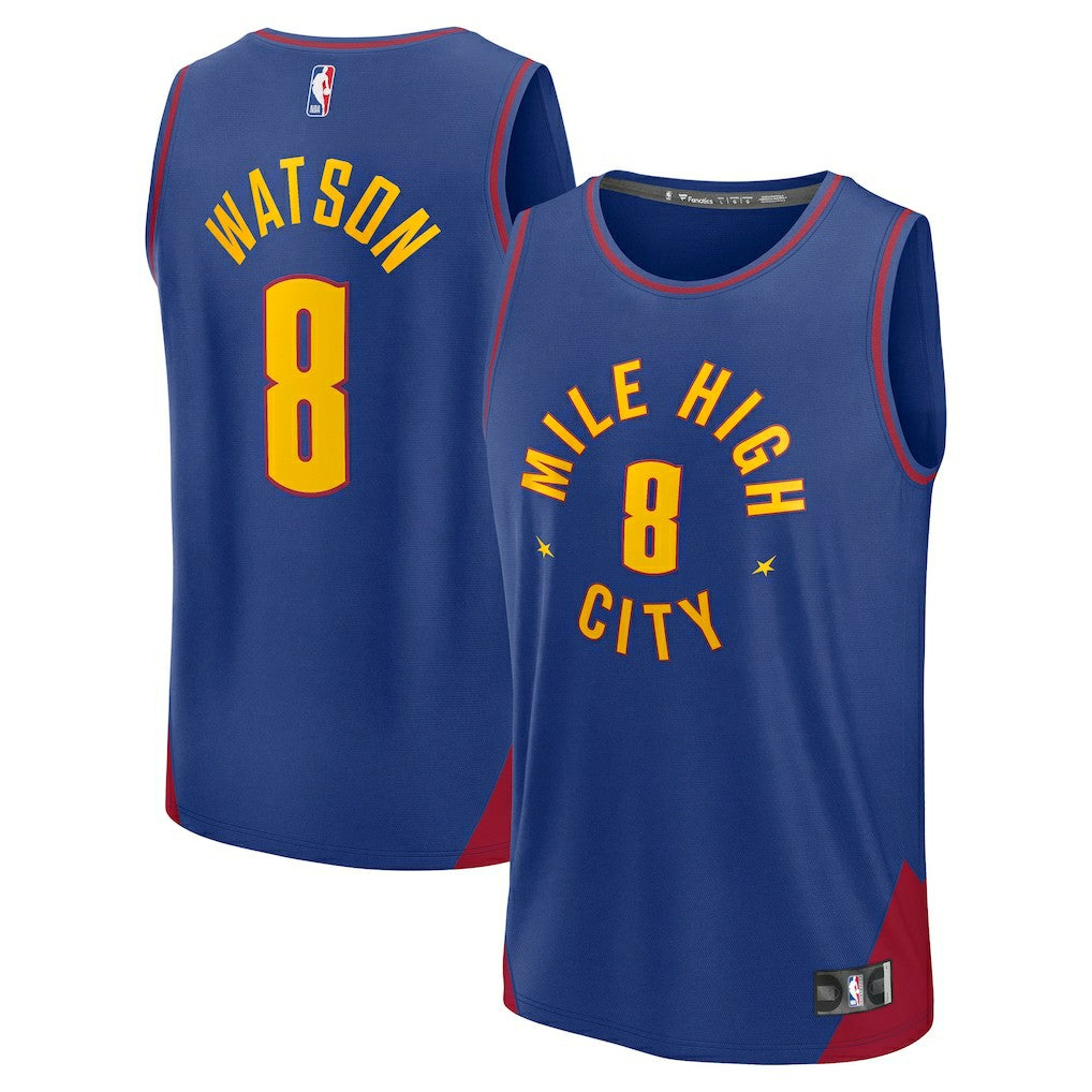 Blue Peyton Watson Denver Nuggets Fast Break Replica Player Jersey sale | NBA