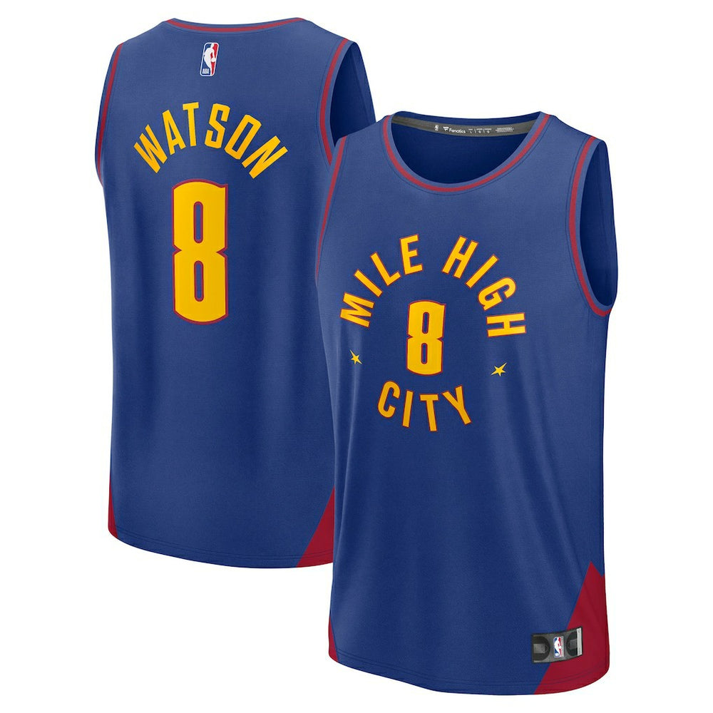Blue Peyton Watson Denver Nuggets Fast Break Replica Player Jersey sale | NBA