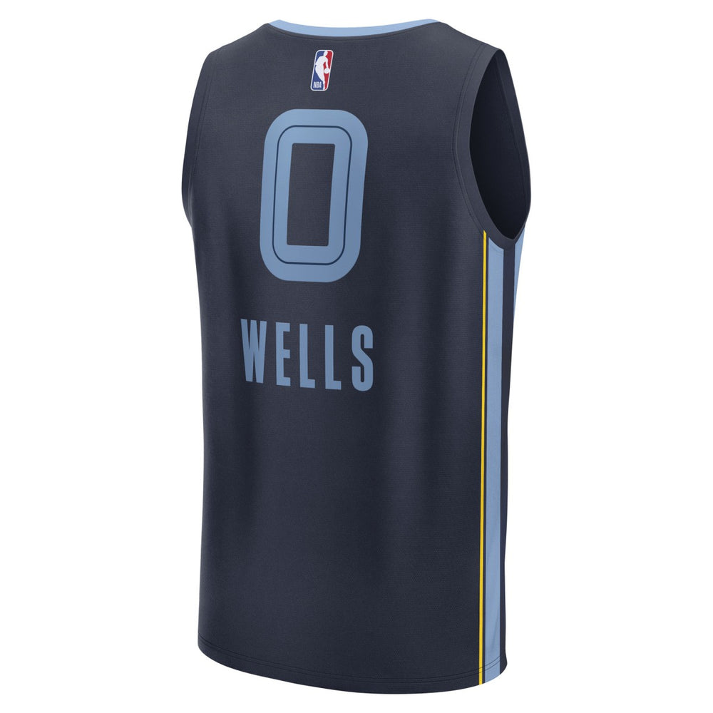 Navy Jaylen Wells Memphis Grizzlies Fast Break Replica Player Jersey | NBA