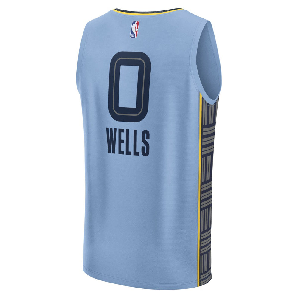 Light Blue Jaylen Wells Memphis Grizzlies Fast Break Replica Player Jersey | NBA