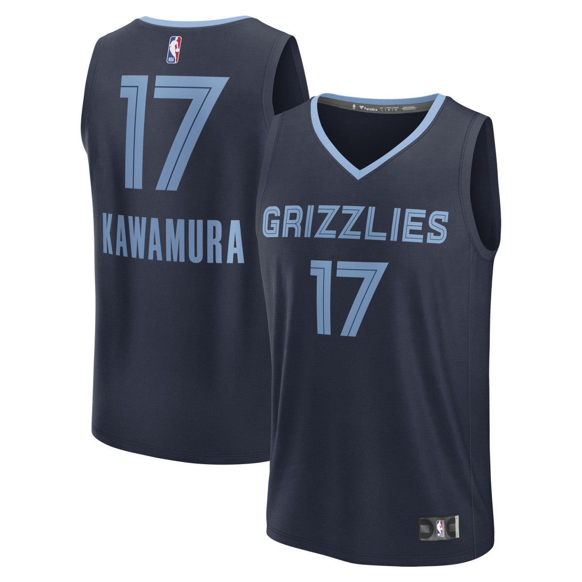 Navy Yuki Kawamura Memphis Grizzlies Fast Break Replica Player Jersey | NBA