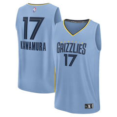 Light Blue Yuki Kawamura Memphis Grizzlies Fast Break Replica Player Jersey | NBA