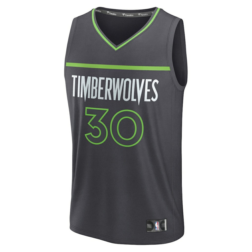 Charcoal Julius Randle Minnesota Timberwolves Fast Break Replica Player Jersey | NBA