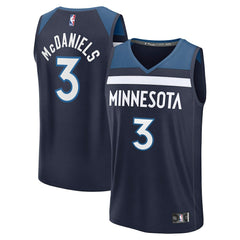 Navy Jaden McDaniels Minnesota Timberwolves Fast Break Replica Player Jersey | NBA
