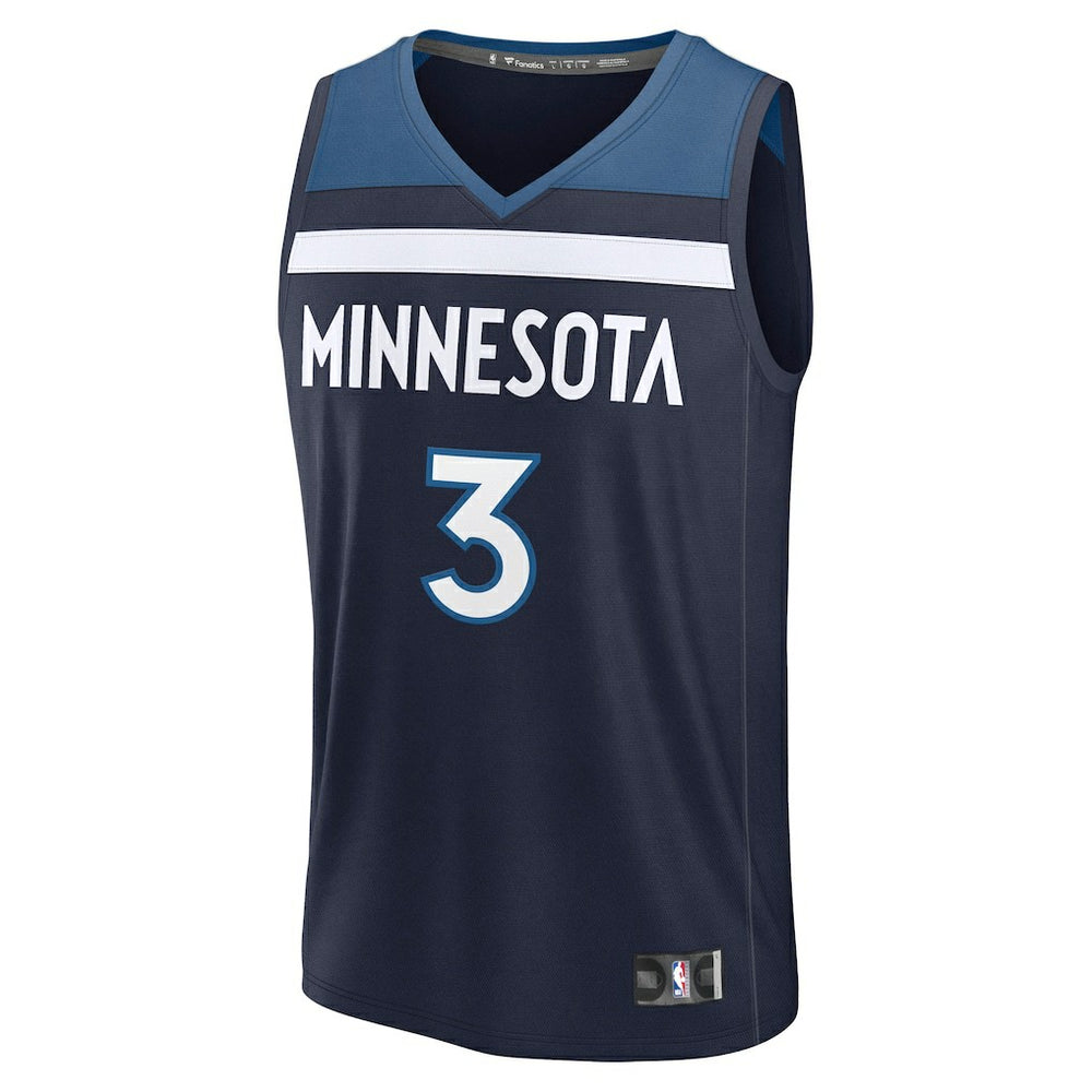 Navy Jaden McDaniels Minnesota Timberwolves Fast Break Replica Player Jersey | NBA