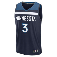 Navy Jaden McDaniels Minnesota Timberwolves Fast Break Replica Player Jersey | NBA
