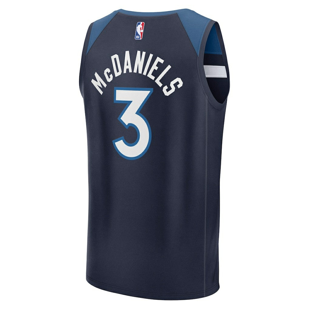 Navy Jaden McDaniels Minnesota Timberwolves Fast Break Replica Player Jersey | NBA