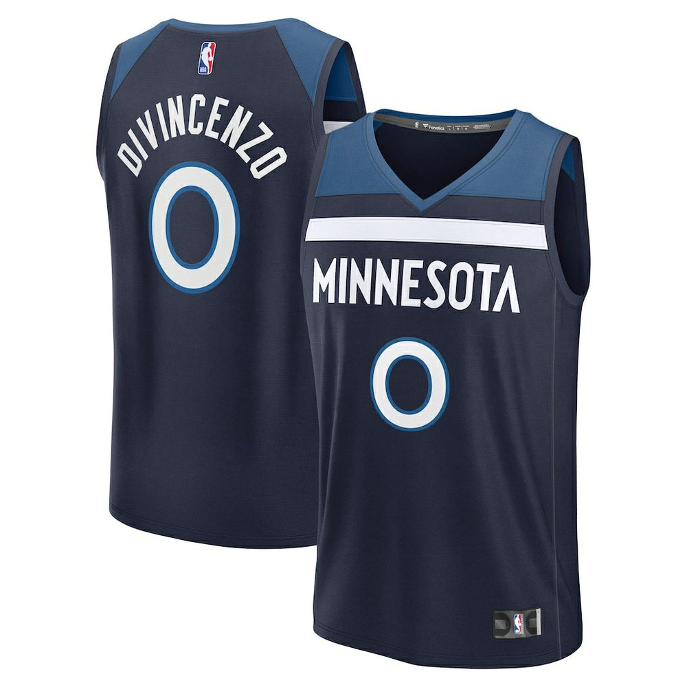 Navy Donte DiVincenzo Minnesota Timberwolves Fast Break Replica Player Jersey | NBA