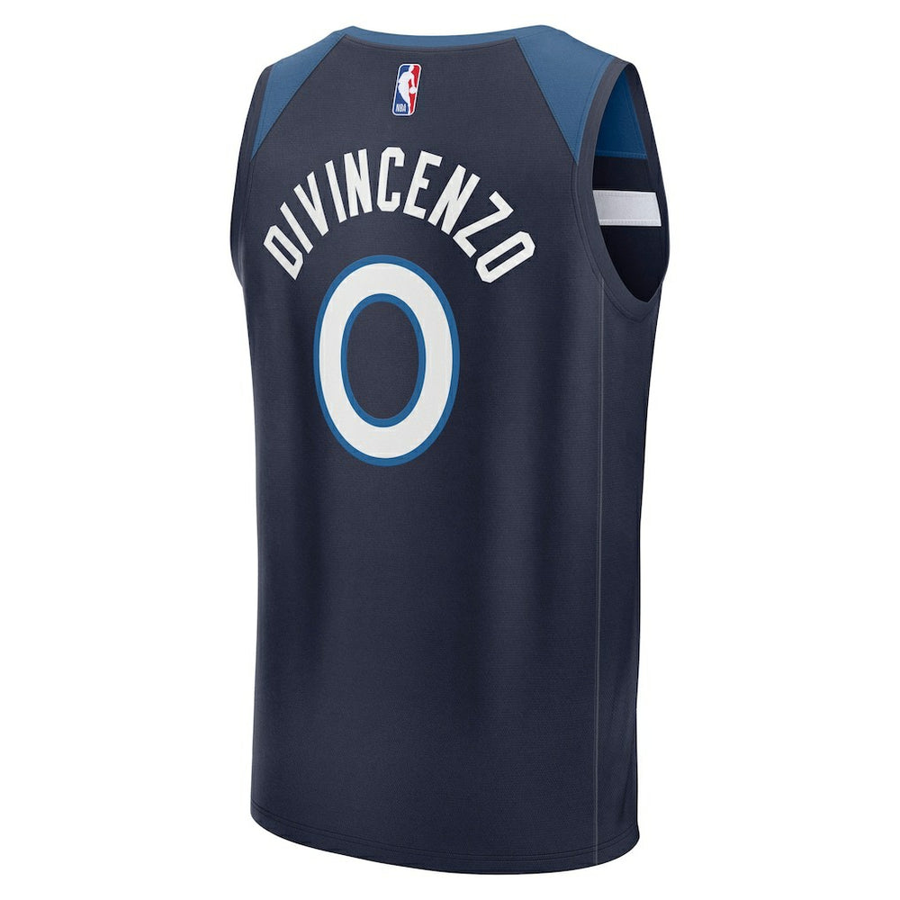 Navy Donte DiVincenzo Minnesota Timberwolves Fast Break Replica Player Jersey | NBA