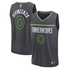 Charcoal Donte DiVincenzo Minnesota Timberwolves Fast Break Replica Player Jersey | NBA