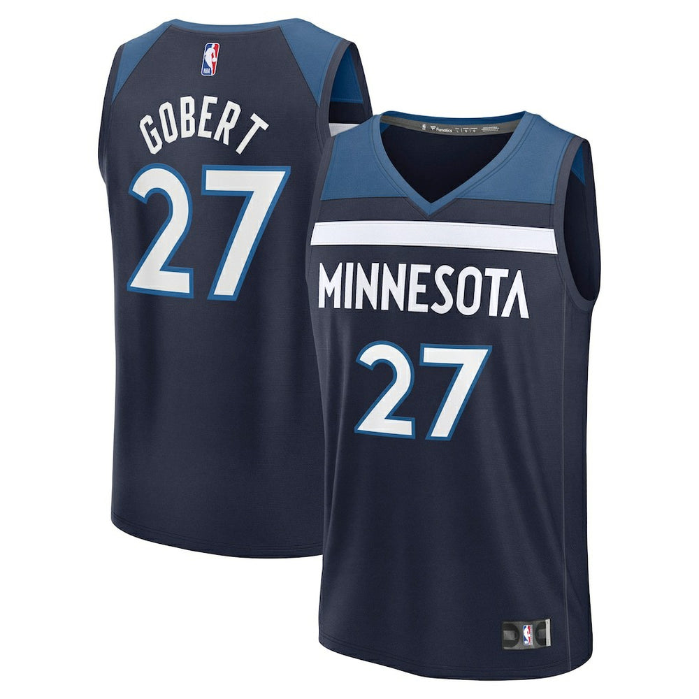 Navy Rudy Gobert Minnesota Timberwolves Fast Break Replica Player Jersey | NBA
