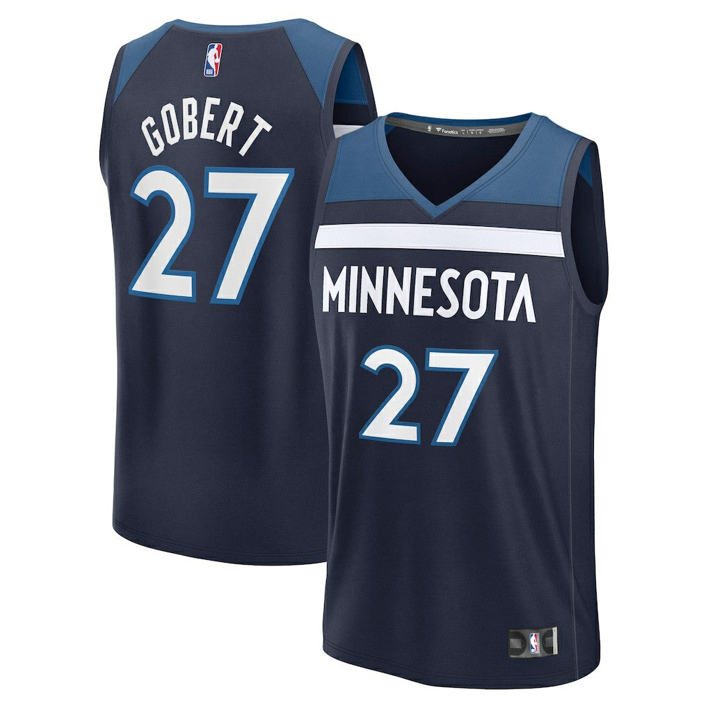 Navy Rudy Gobert Minnesota Timberwolves Fast Break Replica Player Jersey | NBA