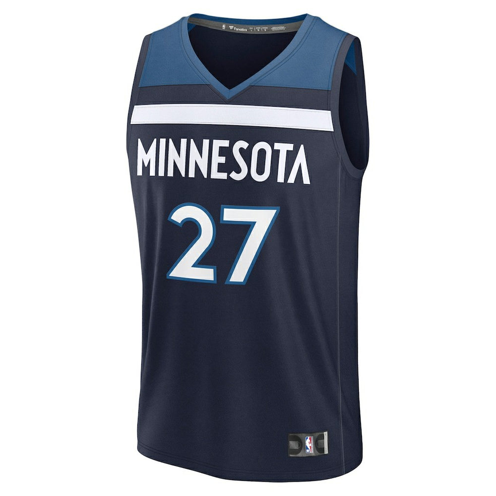 Navy Rudy Gobert Minnesota Timberwolves Fast Break Replica Player Jersey | NBA