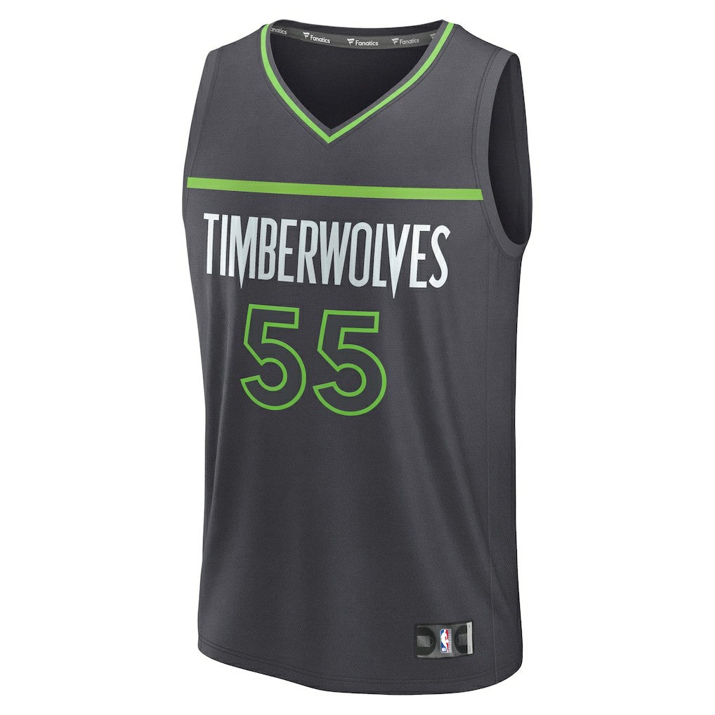 Charcoal Luka Garza Minnesota Timberwolves Fast Break Replica Player Jersey | NBA