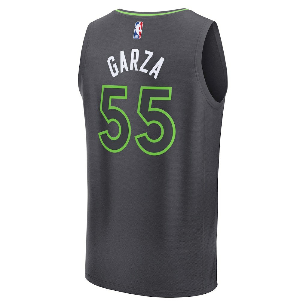 Charcoal Luka Garza Minnesota Timberwolves Fast Break Replica Player Jersey | NBA