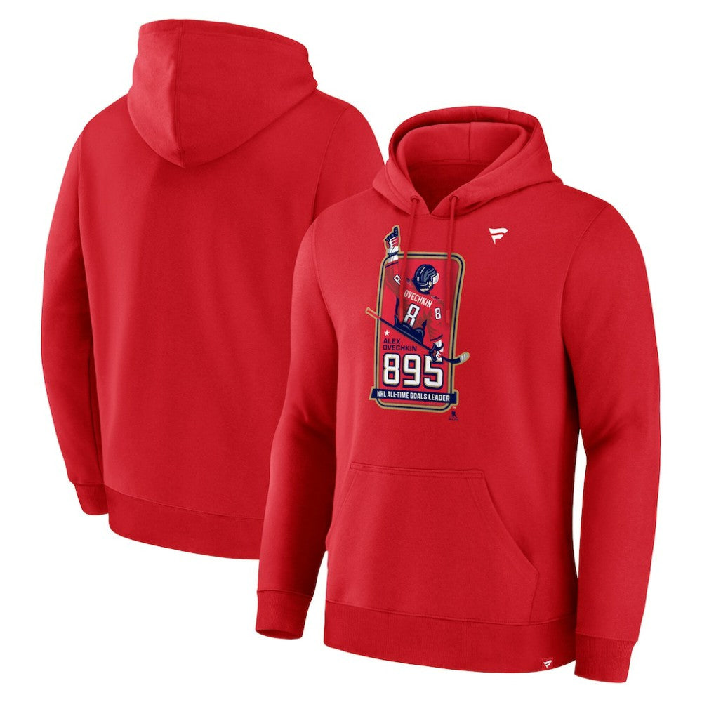 Alexander Ovechkin Washington Capitals Fanatics NHL All-Time Leading Goal Scorer 895 Logo Pullover Hoodie -  NHL Hoodies