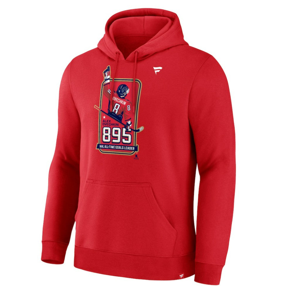Alexander Ovechkin Washington Capitals Fanatics NHL All-Time Leading Goal Scorer 895 Logo Pullover Hoodie -  NHL Hoodies