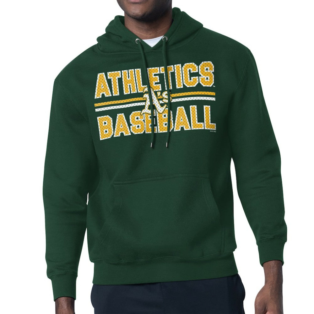 Athletics Starter Team Mesh Print Graphic Pullover Hoodie - MLB Hoodies
