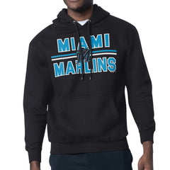 Miami Marlins Starter Team Mesh Print Graphic Pullover Hoodie - MLB Hoodies